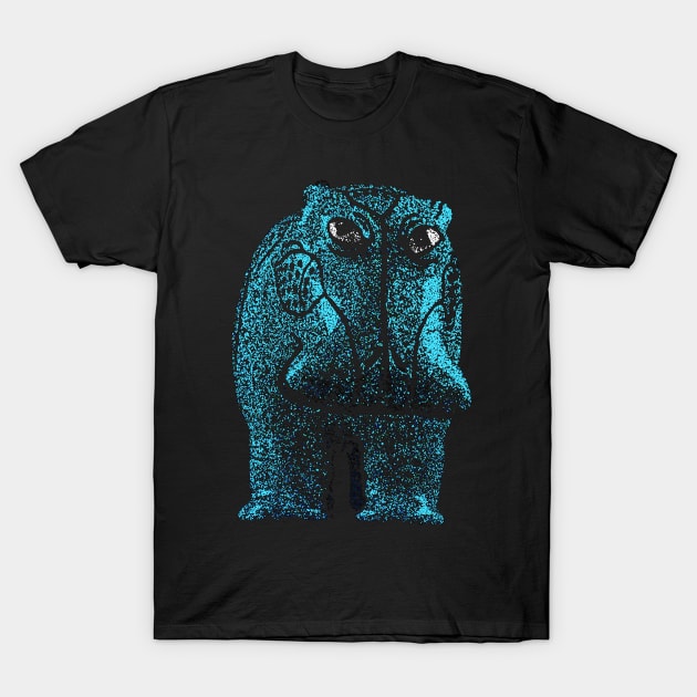 Blue Hippo T-Shirt by bronzarino